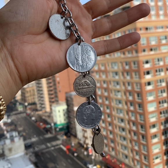 European coins charm bracelet - Picture 4 of 12